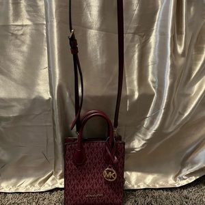 Burgundy Michael kors purse